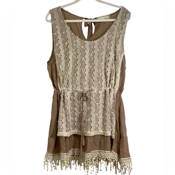 a’reve Sleeveless Lace and Crochet Tunic - Picture 2 of 7